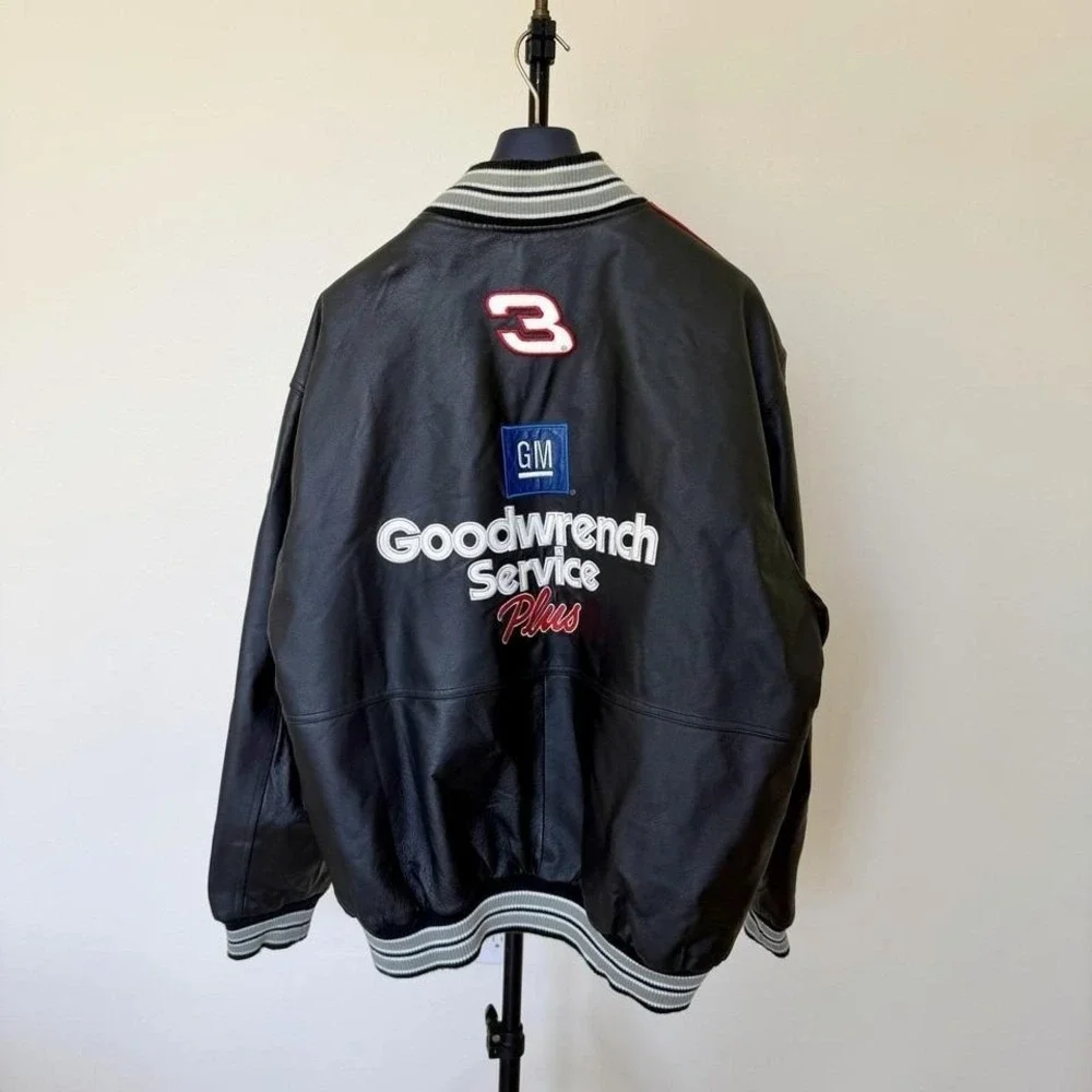 Vintage 90's Dale‎ Earnhardt Sr. #3 Goodwrench Leather Jacket XL/XXL Reversible